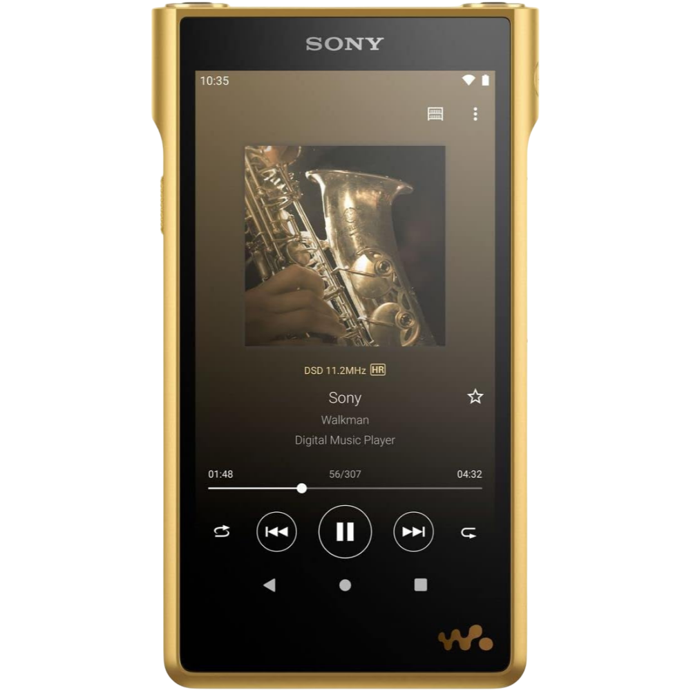 Sony NW-WM1ZM2 front panel with interface display