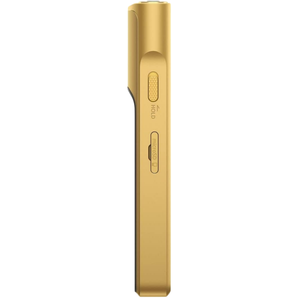 Sony NW-WM1ZM2 gold Walkman microSD slot side panel detail