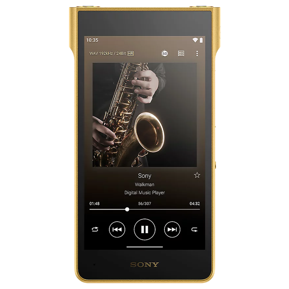 Sony NW-WM1ZM3 front screen in use