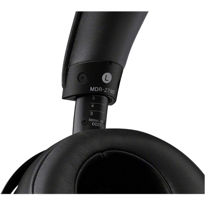 Close-up of Sony MDR-Z7M2 headband and size markings
