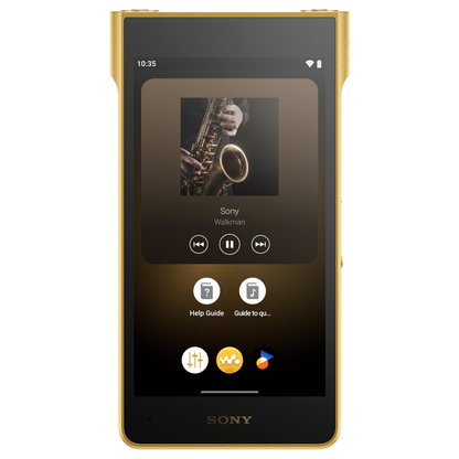 Sony NW-WM1ZM3 home screen display close-up